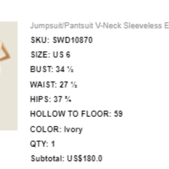 Jumpsuit/Pantsuit V-Neck Sleeveless (from missacc.com) - Picture 8 of 8